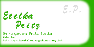 etelka pritz business card